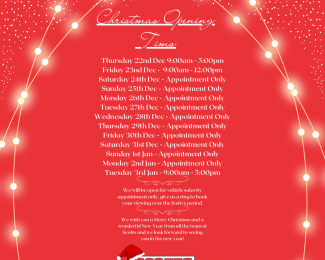 Christmas Opening Times